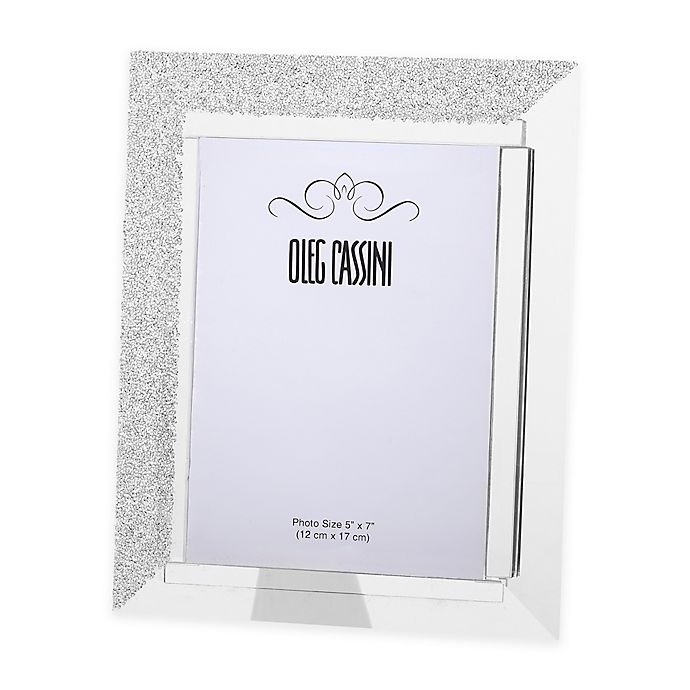 slide 1 of 1, Oleg Cassini Ice Crystals Picutre Frame, 5 in x 7 in