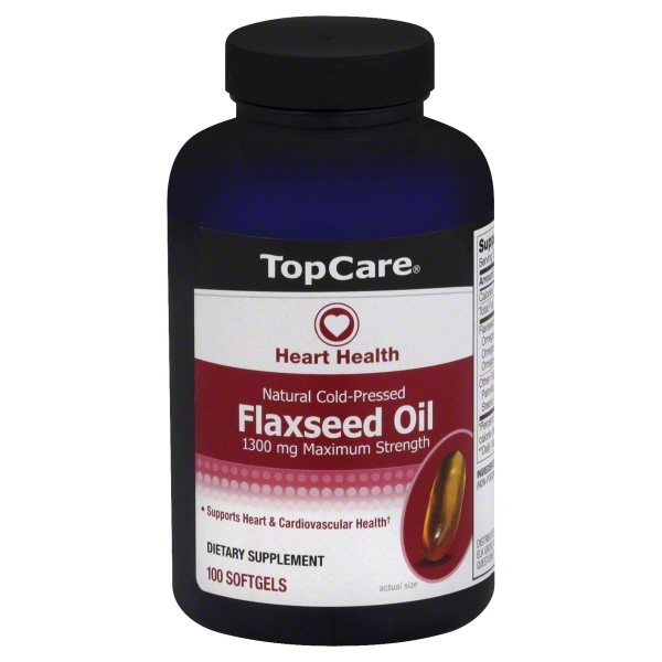 slide 1 of 6, TopCare Natrl Coldpressed Flaxsd Oil, 100 ct