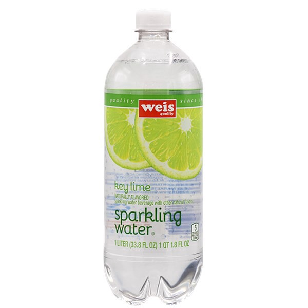 slide 1 of 6, Weis Quality Sparkling Key Lime Water - 33.8 fl oz, 33.8 fl oz