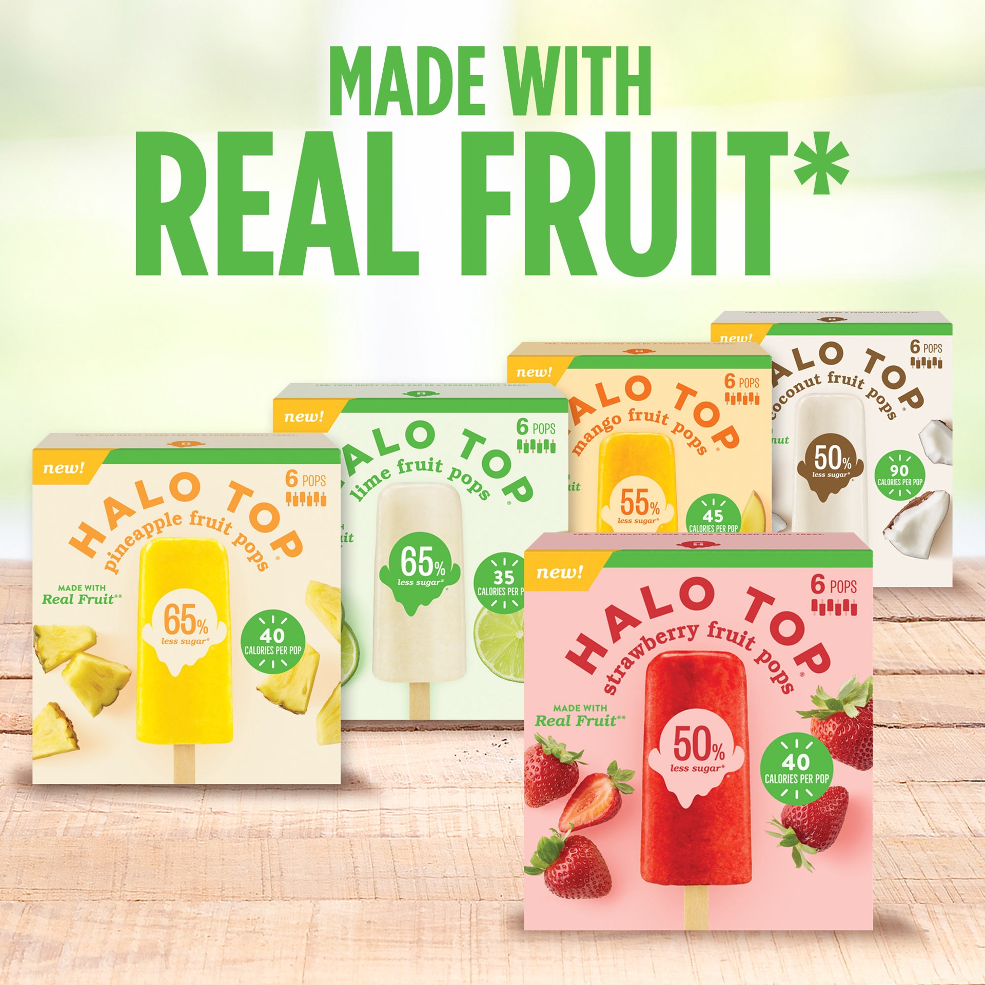 slide 2 of 5, Halo Top Mango Fruit Pops, 6 Pack, 6 ct