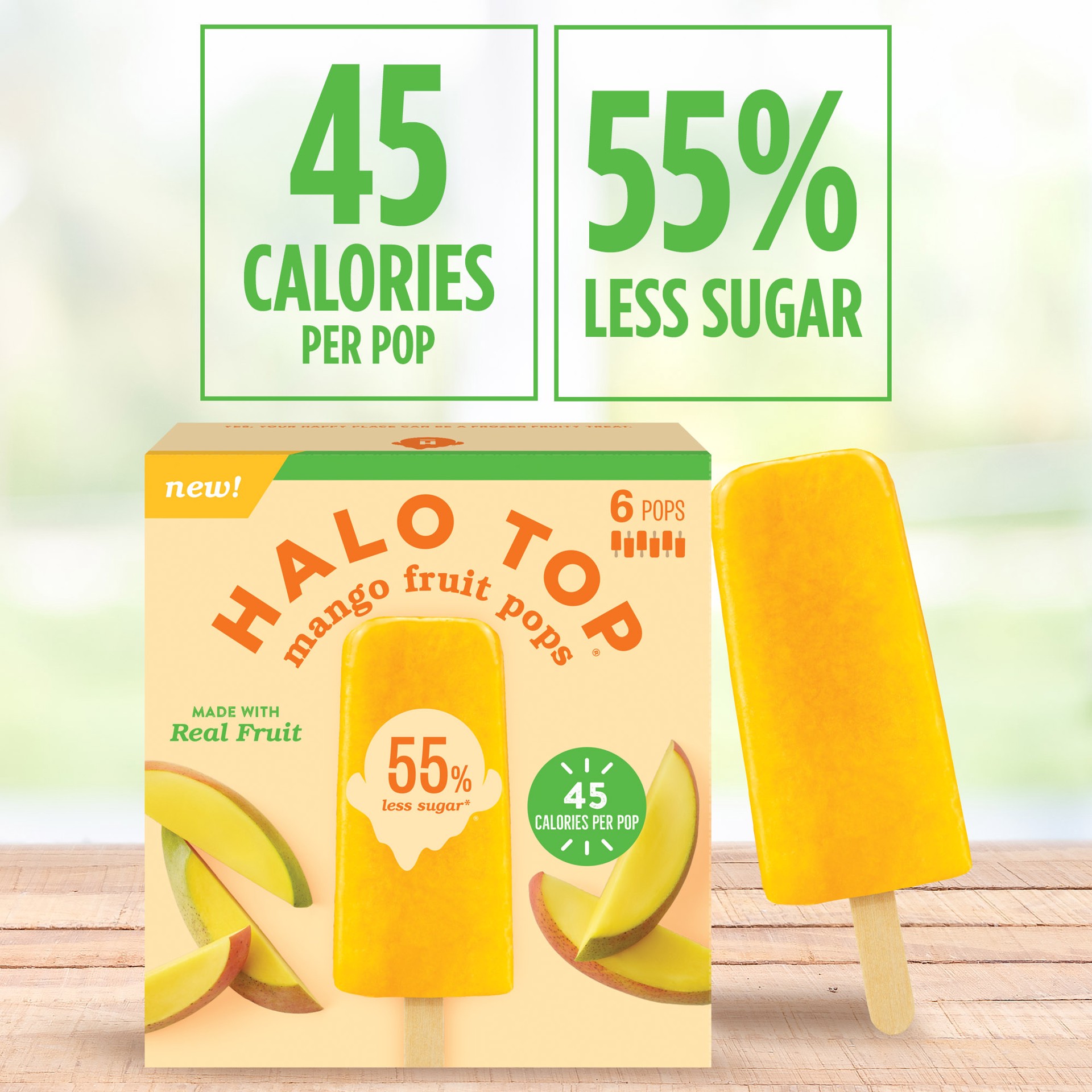 slide 5 of 5, Halo Top Mango Fruit Pops, 6 Pack, 6 ct