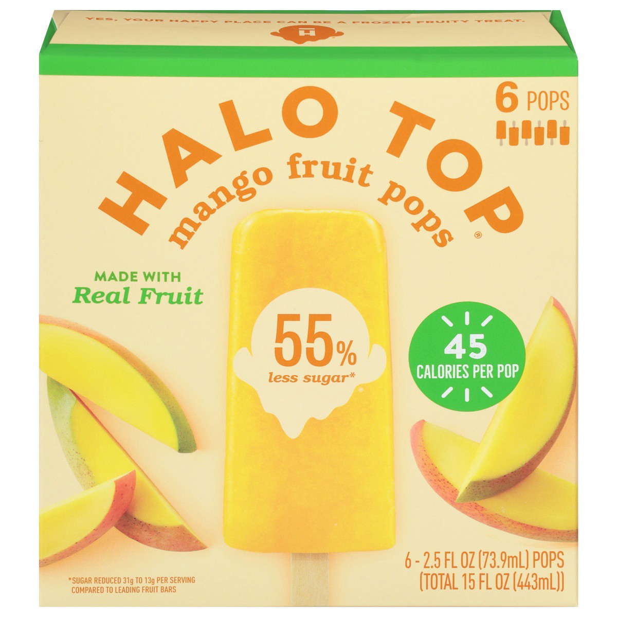 slide 1 of 5, Halo Top Mango Fruit Pops, 6 Pack, 6 ct