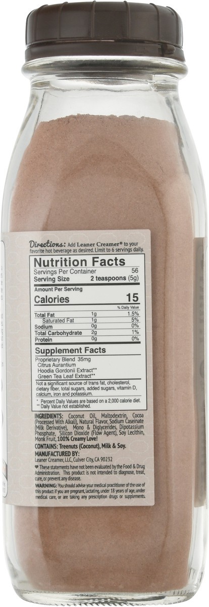 slide 8 of 12, Leaner Creamer Mocha Coconut Oil Creamer 280 gr, 280 g