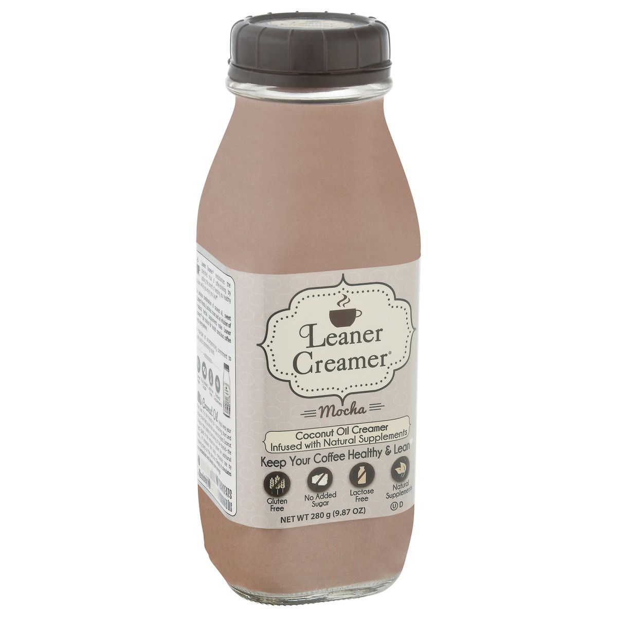 slide 10 of 12, Leaner Creamer Mocha Coconut Oil Creamer 280 gr, 280 g