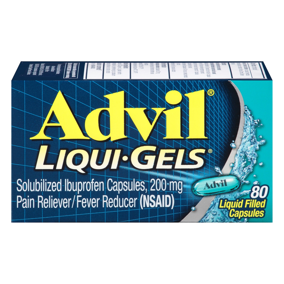 slide 8 of 8, Advil Liquid Filled Capsules 200 mg Pain Reliever/Fever Reducer 80 ea, 80 ct