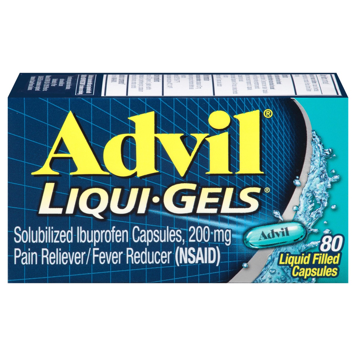 slide 1 of 7, Advil Liqui-Gels Pain Reliever and Fever Reducer, Ibuprofen 200mg for Pain Relief - 80 Liquid Filled Capsules, 80 ct