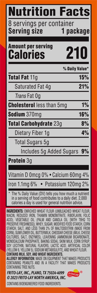 slide 4 of 9, Munchies Cheetos Sandwich Crackers Cheddar Cheese Flavored 1.38 Oz, 8 Count, 8 ct