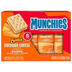 Munchies Münchies Cheetos Cheddar Cheese Flavored Sandwich Crackers 8 - 1.38 oz Packs