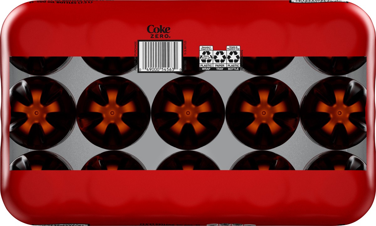 slide 3 of 10, Coca-Cola Zero Sugar Bottles, 16.9 fl oz, 15 Pack, 15 ct