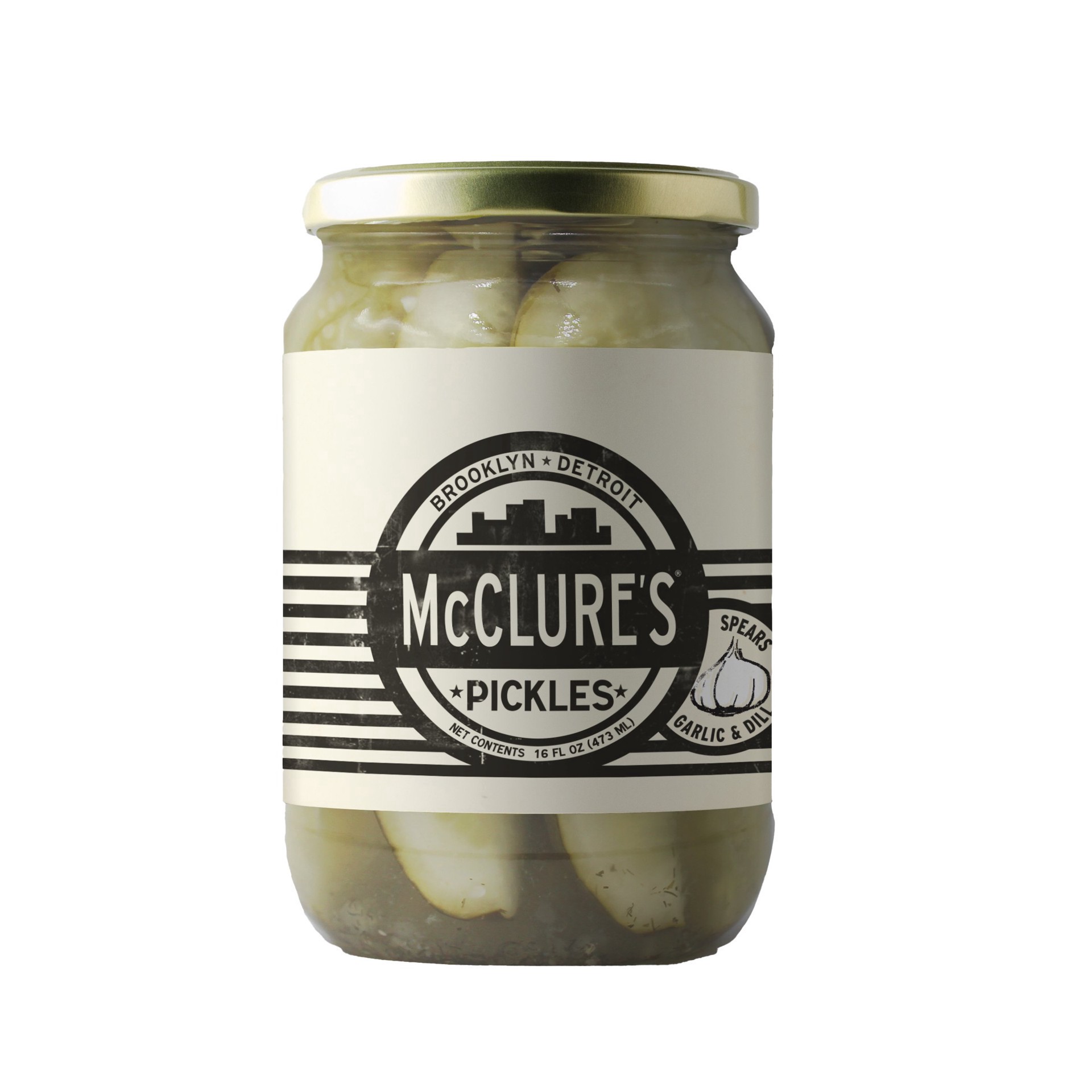 slide 1 of 1, McClure's Pickle Spears - Garlic Dill, 16 oz