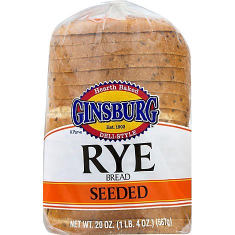 slide 1 of 1, Ginsburg Seeded Rye Bread, 20 oz