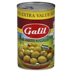 Galil Olives, Green, Manzanillo, Medium, Value Size