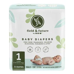 Field & Future by H-E-B Jumbo Pack Baby Diapers- Size 1