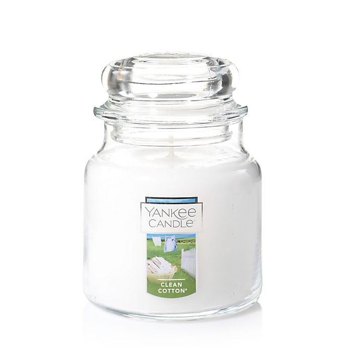 slide 1 of 2, Yankee Candle Housewarmer Clean Cotton Medium Classic Jar Candle, 1 ct