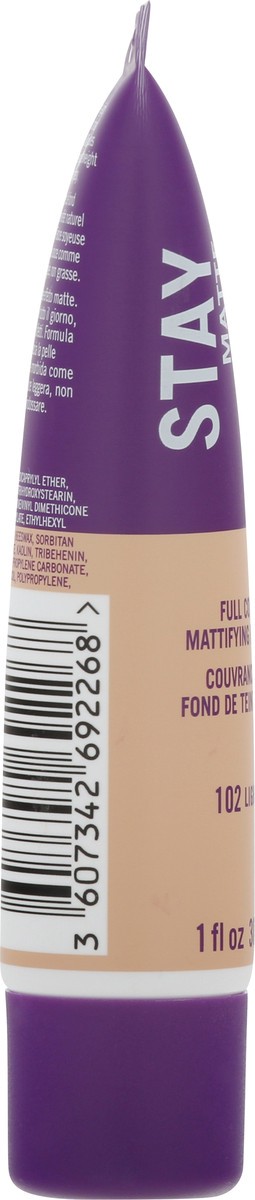 slide 6 of 10, COTY RIMMEL LONDON Rimmel London Stay Matte Liquid Mousse - 102 Light Buff - Foundation, Lightweight, Shine Control, Oil-Free, 1oz, 30 ml