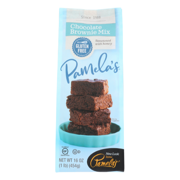 slide 1 of 1, Pamela's Gluten Free Chocolate Brownie Mix, 16 oz