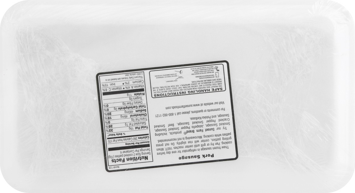 slide 4 of 9, Sunset Farm Brand Fresh Mild Pork Sausage 12 oz, 12 oz