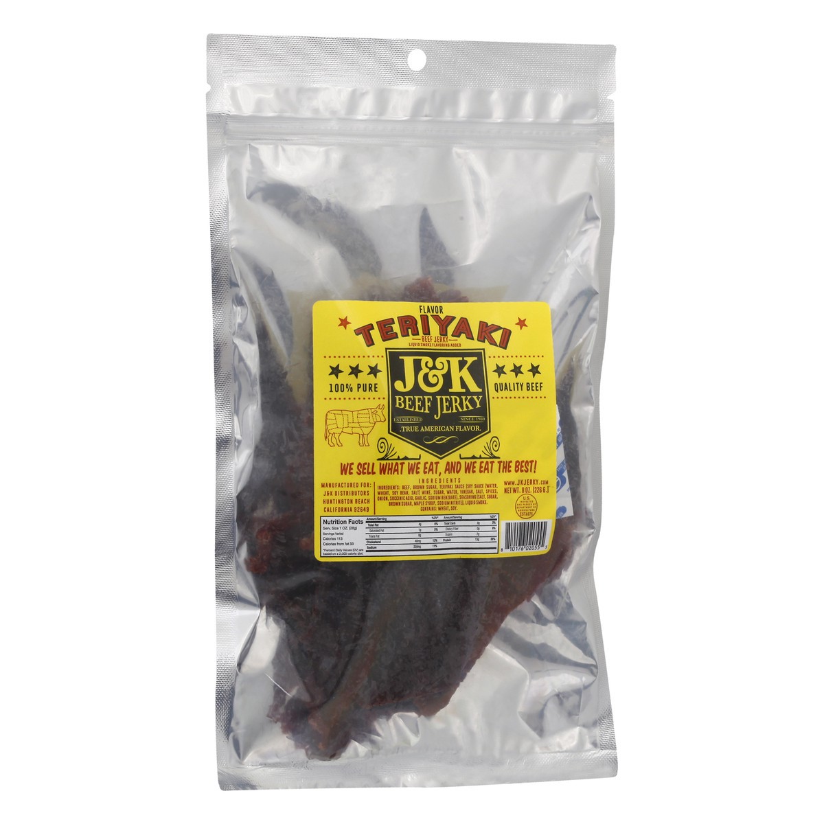 slide 11 of 12, J&K Beef Jerky Teriyaki Beef Jerky 8 oz, 8 oz