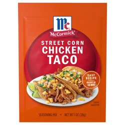 McCormick Mexican Style Street Corn Taco Seasoning Mix, 1.0 oz