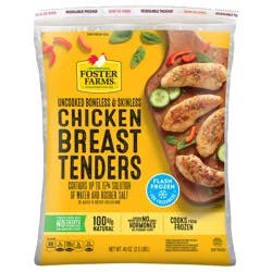Foster Farms Uncooked Boneless and Skinless Chicken Breast Tenders