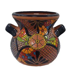 Blue Orange Pottery Small Traditional Talavera Terra Planter