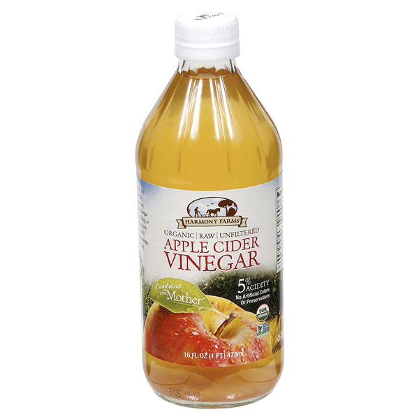 slide 1 of 2, Harmony Farms Organic Raw Unfiltered Apple Cider Vinegar, 16 fl oz