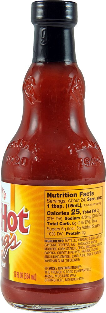 slide 2 of 6, Frank's RedHot Frank's Red Hot Smokin' Sweet BBQ Wings Sauce, 12 fl oz