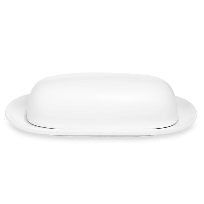 slide 1 of 1, Noritake Colorwave Covered Butter Dish - White, 1 ct