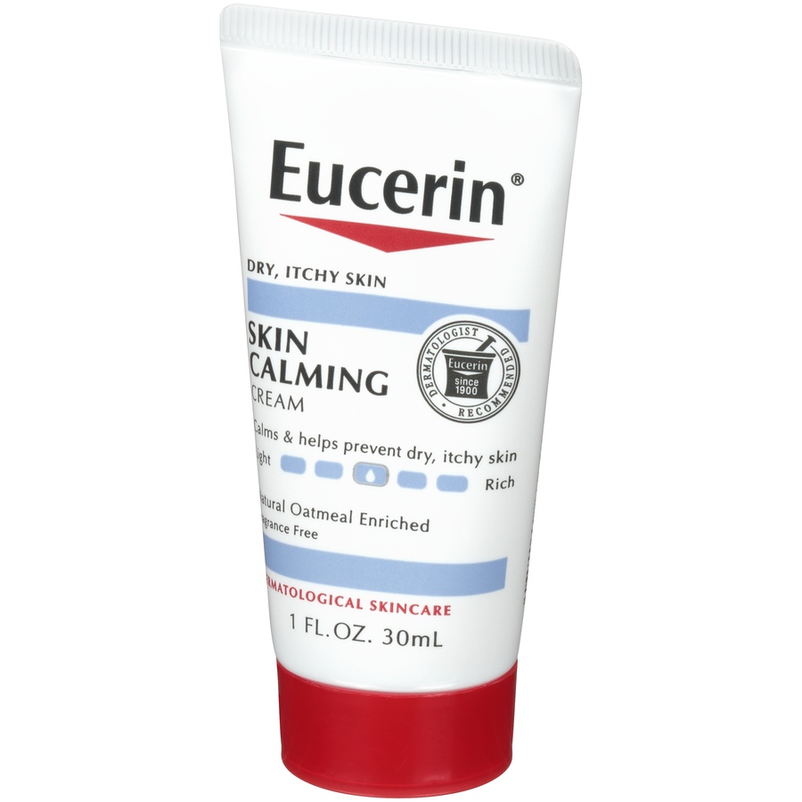 slide 3 of 7, Eucerin Calming Creme Daily Moisturizer, 1 oz