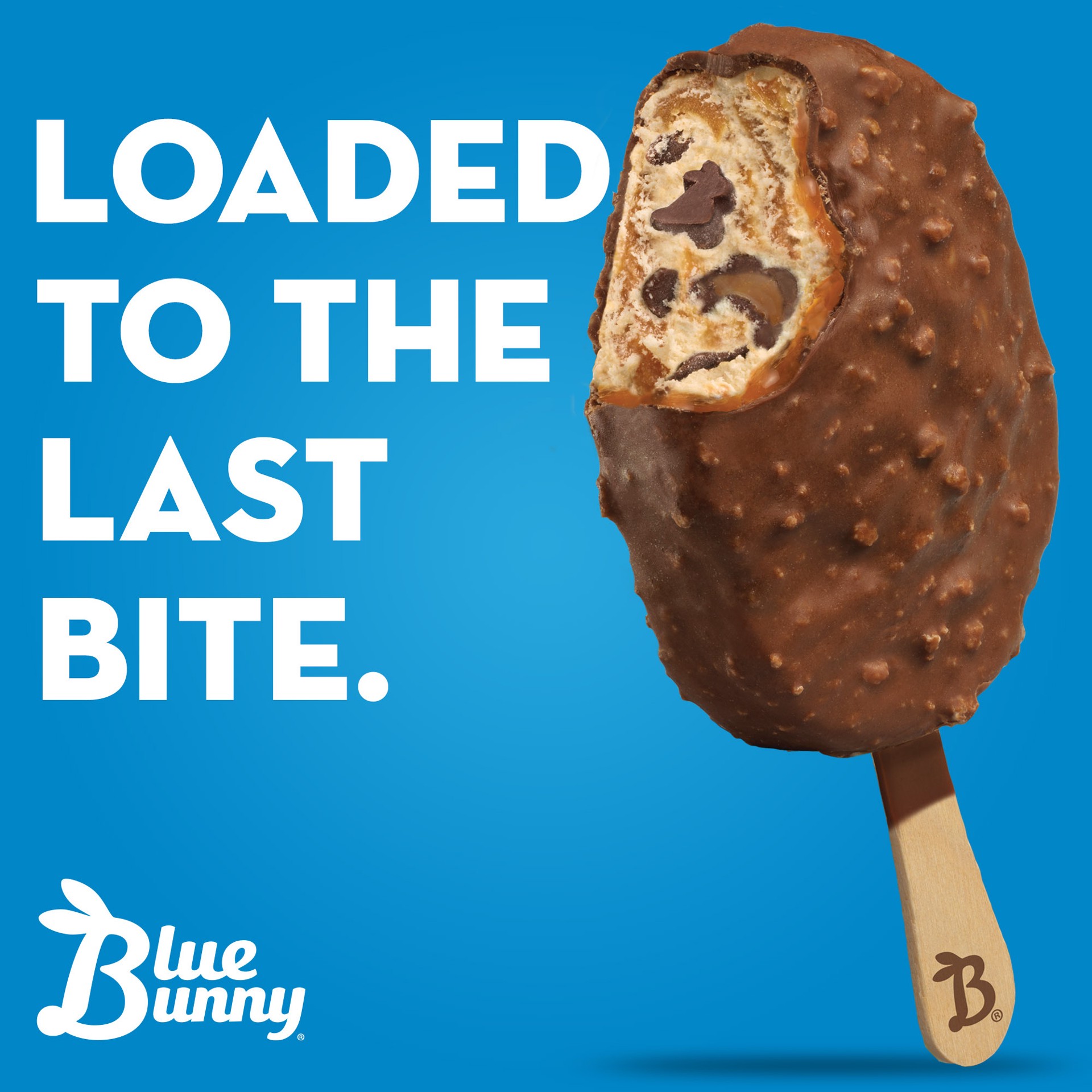 slide 2 of 5, Blue Bunny Load'd Bars Salted Caramel, Frozen Dessert, 4 Pack, 13.40 fl oz