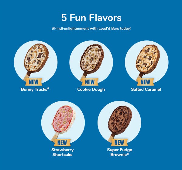 slide 4 of 5, Blue Bunny Load'd Bars Salted Caramel, Frozen Dessert, 4 Pack, 13.40 fl oz