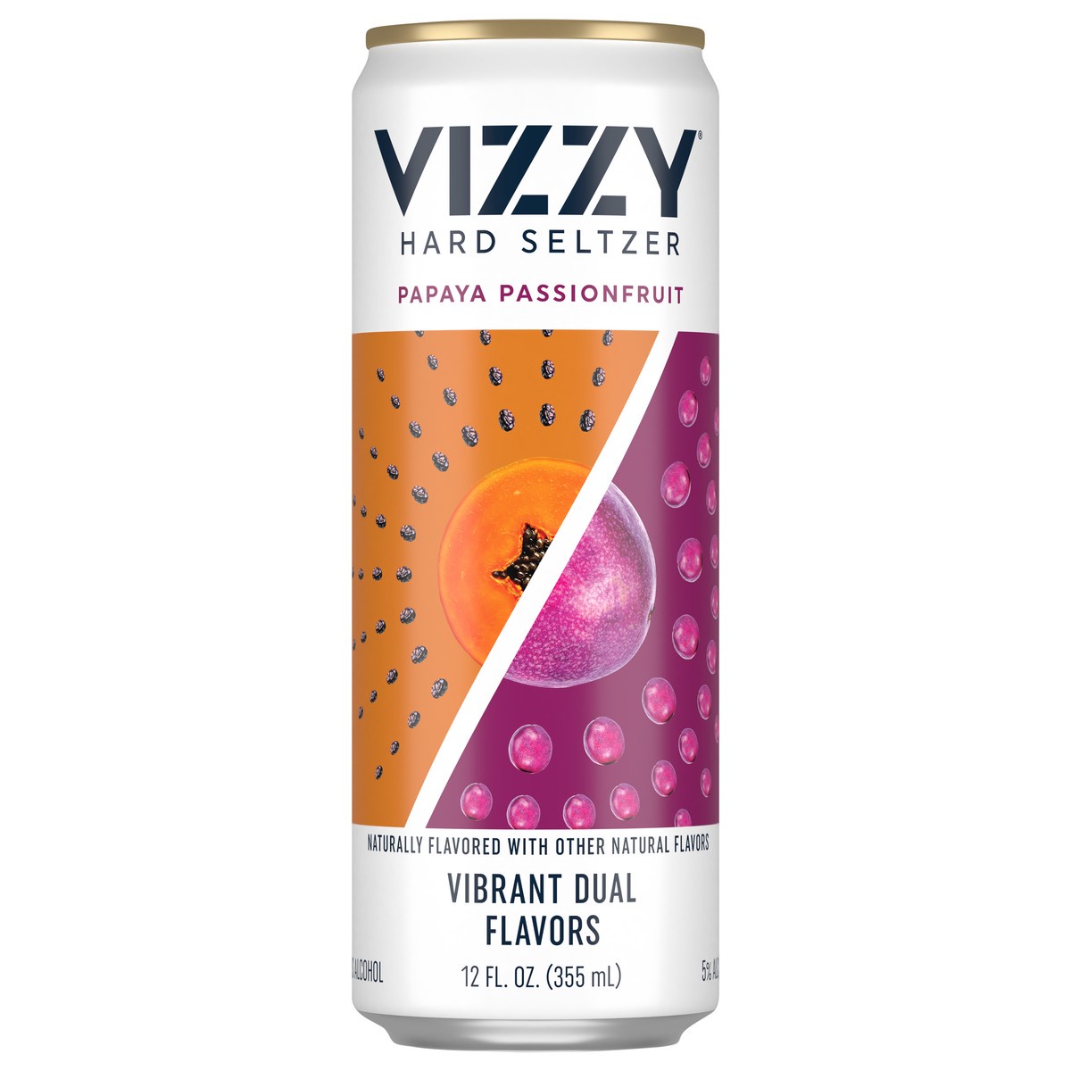 slide 1 of 1, Vizzy Papaya Passionfruit Hard Seltzer, 24 fl oz Can, 5% ABV, 24 fl oz