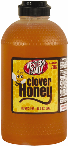 slide 1 of 1, Western Family Clover Honey, 24 oz