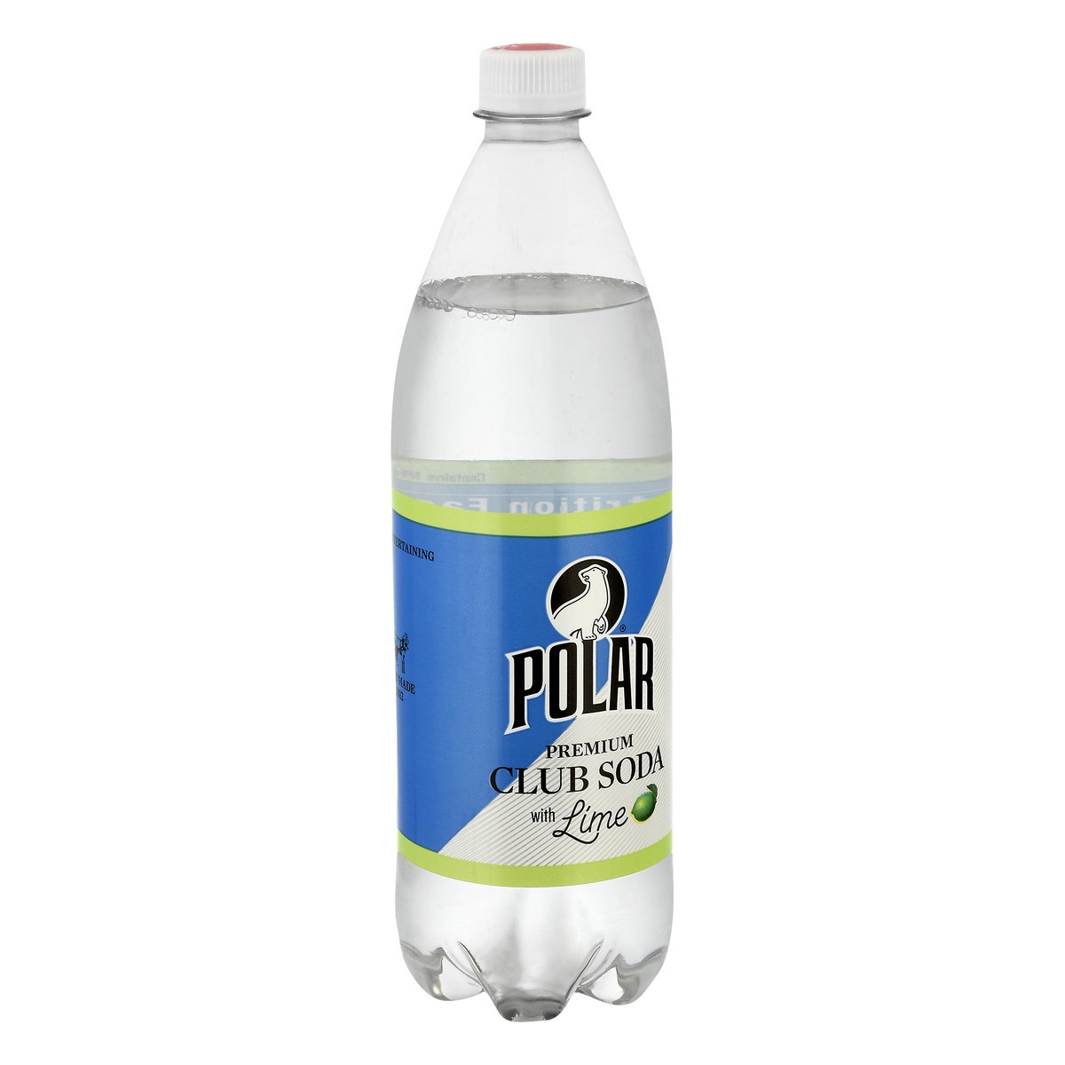 slide 2 of 10, Polar Premium Club Soda with Lime, 1 liter