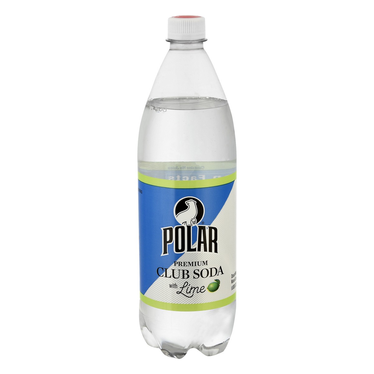 slide 1 of 10, Polar Premium Club Soda with Lime, 1 liter