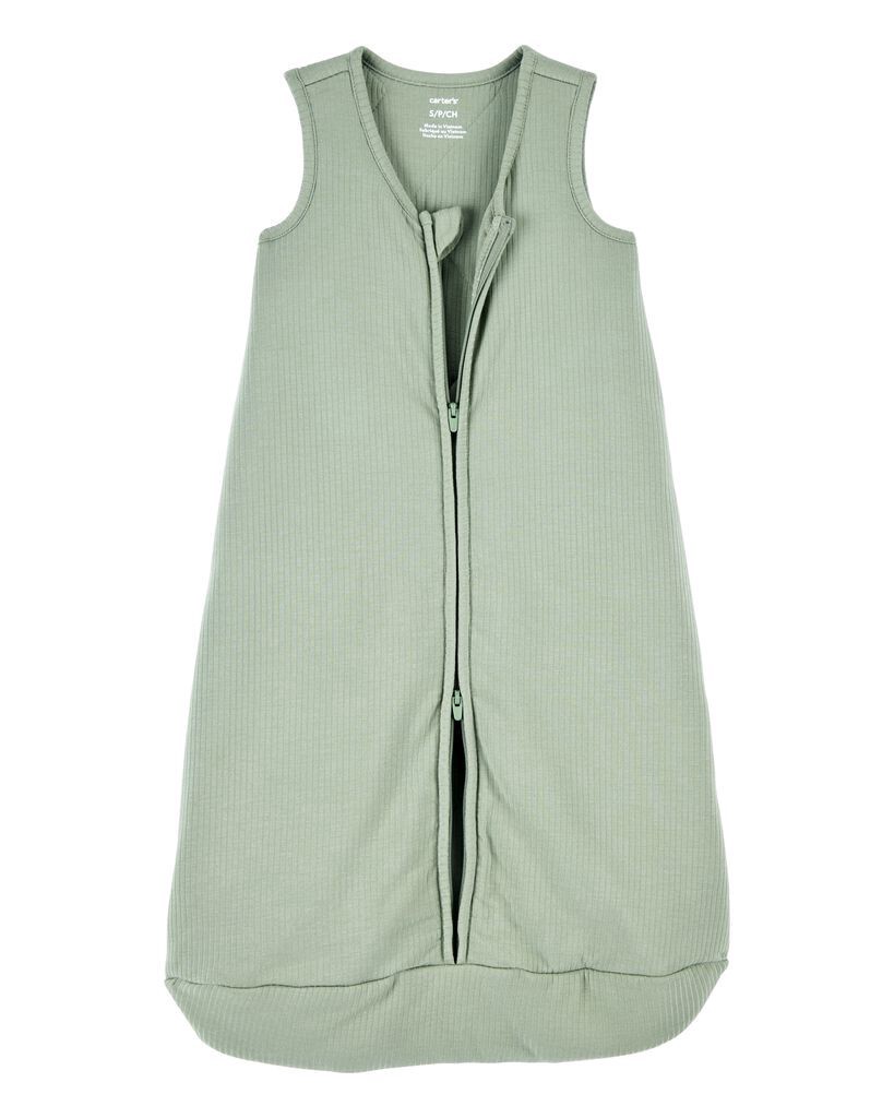 slide 4 of 4, Carter's Baby 2-Way Zip PurelySoft Wearable Blanket - Green Green L, 1 ct