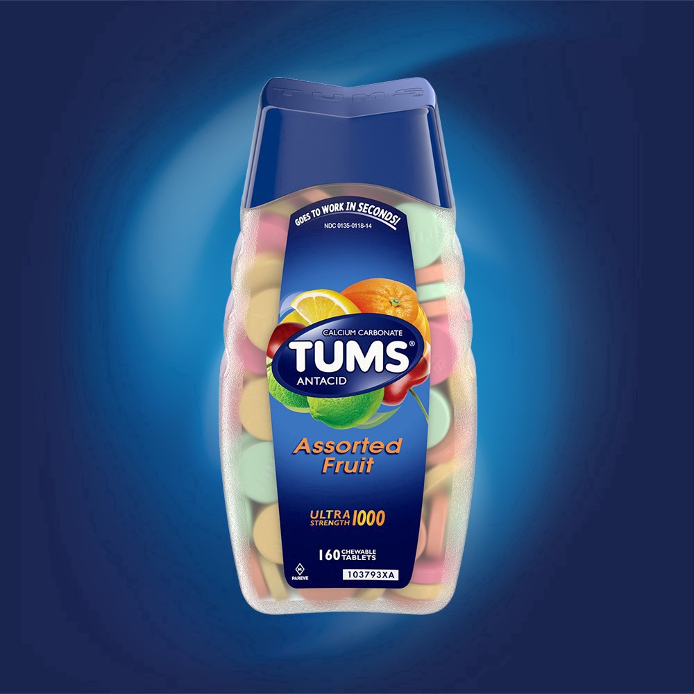 slide 35 of 94, Tums Ultra Strength Assorted Fruit Antacid Chewable Tablets - 160ct, 160 ct