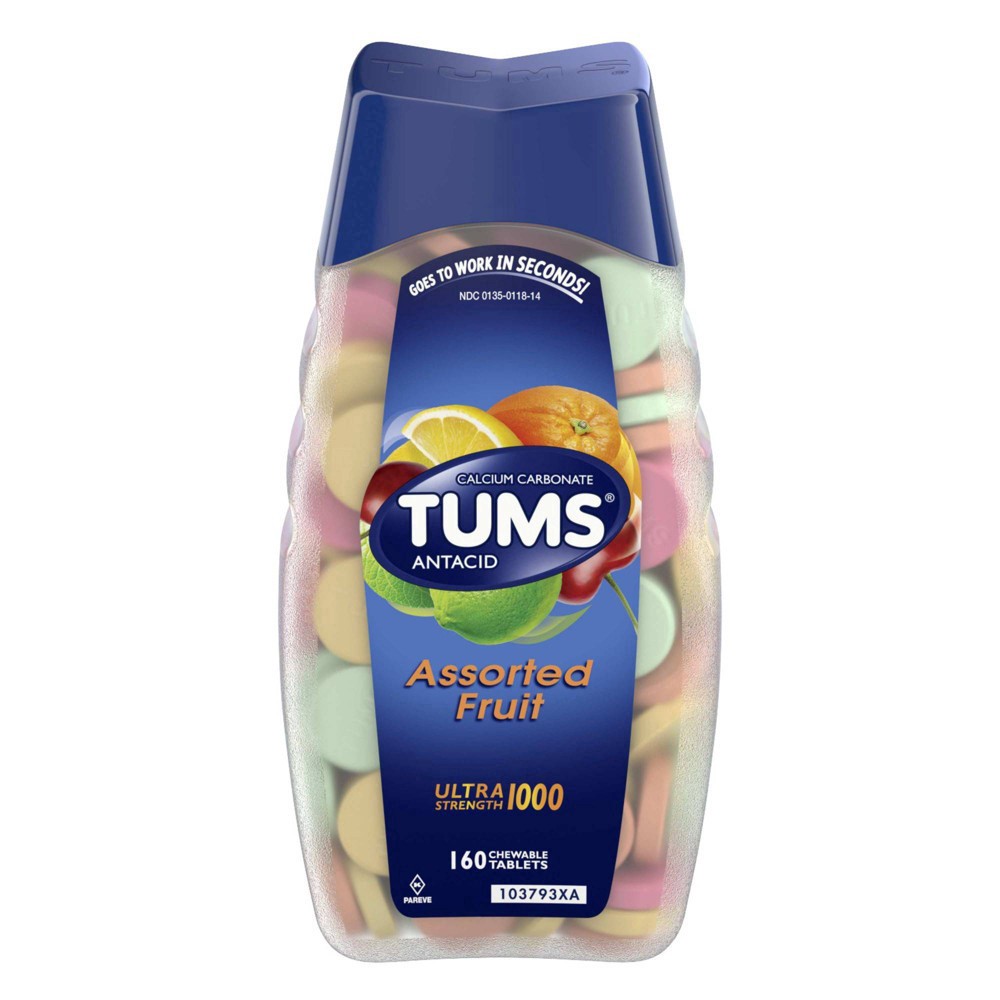slide 39 of 94, Tums Ultra Strength Assorted Fruit Antacid Chewable Tablets - 160ct, 160 ct