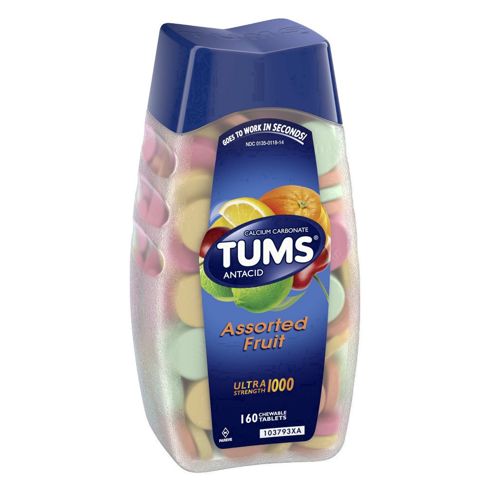 slide 71 of 94, Tums Ultra Strength Assorted Fruit Antacid Chewable Tablets - 160ct, 160 ct