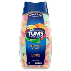 TUMS Ultra Strength Chewable Antacid Tablets for Heartburn Relief, Assorted Fruit - 160 Count
