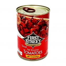 slide 1 of 1, First Street Diced Fire Rstd Tomatoes W/Seasonings, 14.5 oz