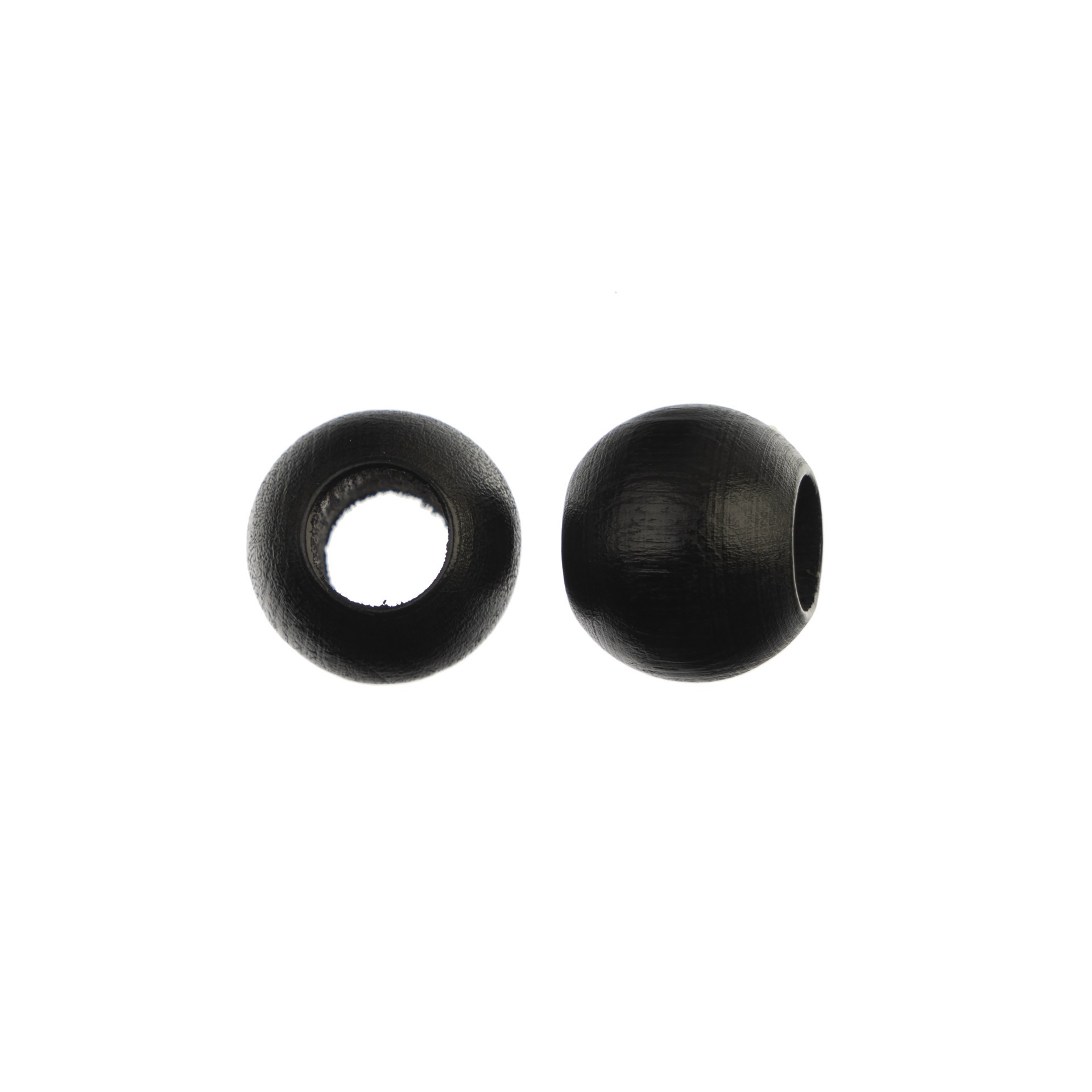 slide 3 of 4, 20mm Black Round Wood Beads, 9ct. By Loops & Threads, 20 mm