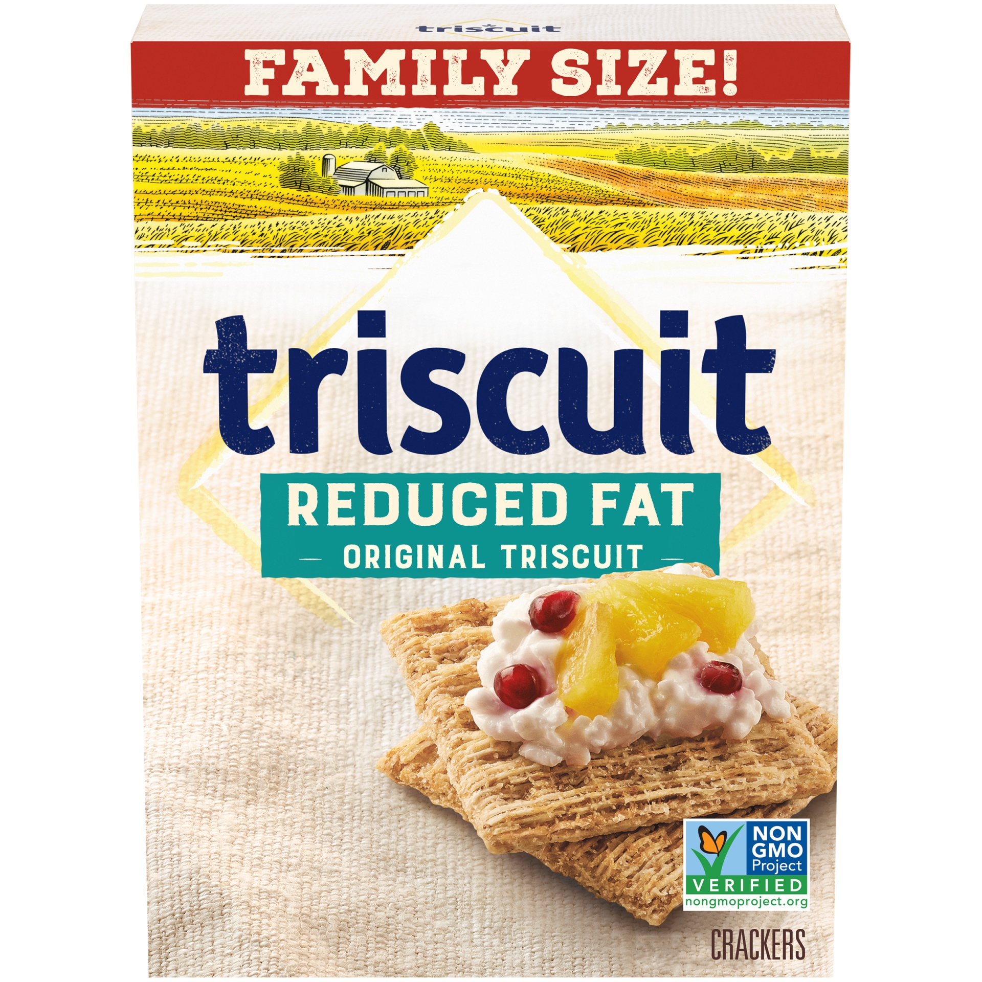 slide 1 of 1, Triscuit Reduced Fat Crackers 11.5 oz. Box, 11.5 oz