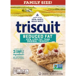 Nabisco Triscuit Reduced Fat Crackers, Family Size 