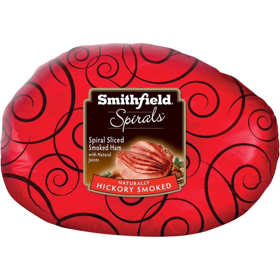 slide 1 of 1, Smithfield Spirals Hickory Smoked Spiral Sliced Ham, 4 ct