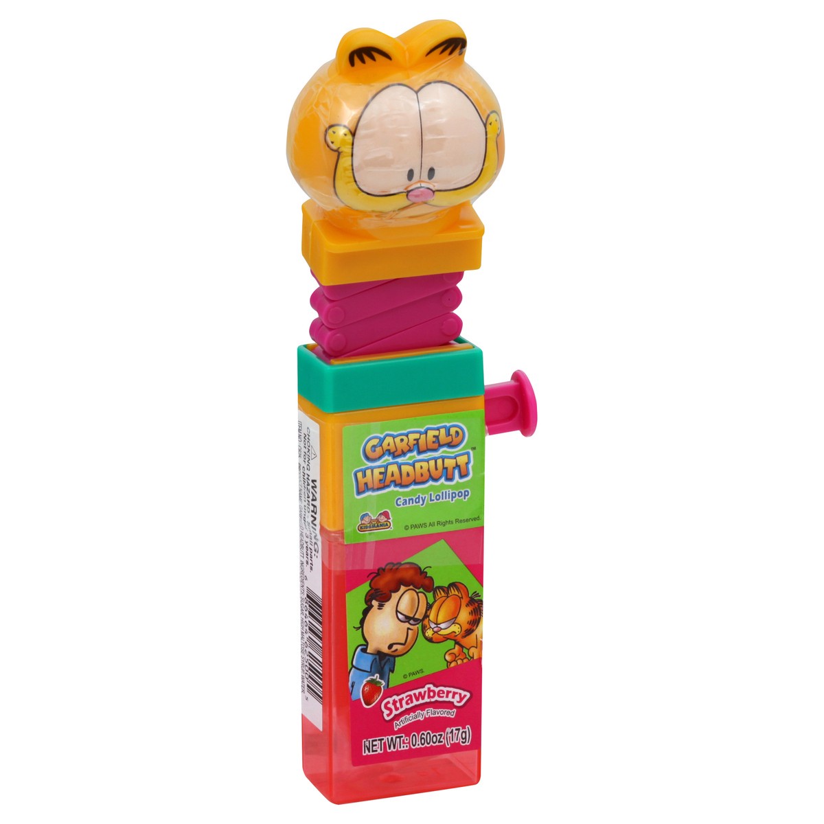 slide 10 of 13, Garfield Headbutt Candy Lollipop 0.60 oz, 0.6 oz