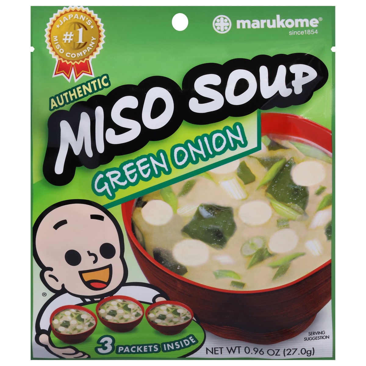 slide 1 of 12, Marukome Green Onion Miso Soup 3 ea, 3 ct