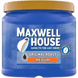 Maxwell House Medium Roast Original Roast Ground Coffee, 30.6 oz. Canister