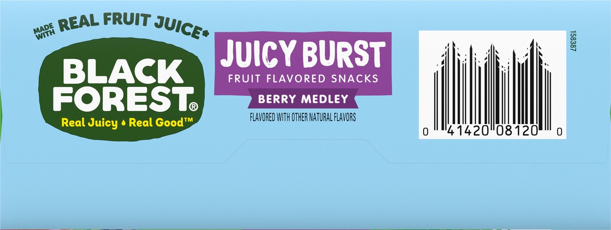slide 14 of 16, Black Forest Juicy Burst Berry Medley Fruit Flavored Snacks 22 - 0.8 oz Pouches, 22 ct