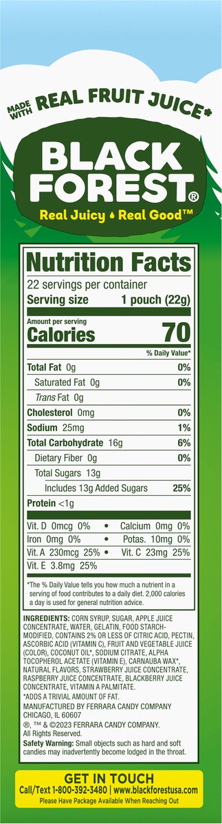 slide 12 of 16, Black Forest Juicy Burst Berry Medley Fruit Flavored Snacks 22 - 0.8 oz Pouches, 22 ct